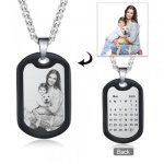 CNE105384 - Personalized Men's Photo Dog Tag Necklace Stainless Steel