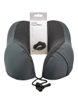 Grey Contoured Travel Pillow - None Charcoal