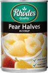 Rhodes Pear Halves Fruits