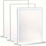 5PCS Clear Acrylic Sign Holders Double-sided Display Stands For Restaurant Menus Office Notices Home Store Flyers Classic Style