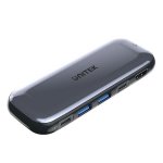 UNITEK D1046A 6-IN-1 Type C M.2 SSD Storage Hub With 10GBPS Data HDMI And Power 100W