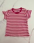 H&m Pink And White Striped T Shirt 6 9M