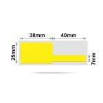 NB248 - - B1 B21 B3S B4 - 25X78MM - 100 Yellow Cable Labels