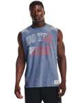 Men's Project Rock Show Sweat Sleeveless - Indigo Light Heather XL