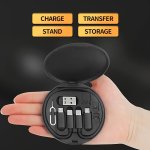 San.como 5-IN-1 Silicone USB Charging Adapter Kit - USB C Converter USB A & C To Micro c lightning Connectors Data Sync Card Rea