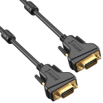 Vga Male To Male 1.8M Cable With Gold-plated Connectors And Supports Resolution Of Up To 1080P@60HZ - Black Colour