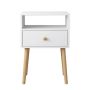 Double-layer Nightstand With Upper Hollow Design