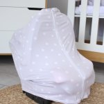 Car Seat Cover Grey With White Dots