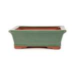 Assorted Glazed Bonsai Pots 10" - Green Rectangle 25 X 20 X 8CM