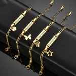 Custom Engraved Butterfly Pendant Titanium Steel Bracelet - Elegant & Cute Perfect For Daily Wear Or Gifting On Valentine's Day