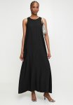 Edit Halter Trapeze Maxi Dress With Pocket-black