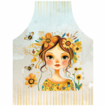 Fabric Paint Apron Floral Girl