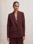 Paloma Petite Single Breasted Blazer - 18 Berry Pinstripe Suit