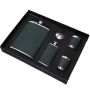 8OZ Wood Grain Stainless Steel Hip Flask Gift Set With 2 Cups & Funnel