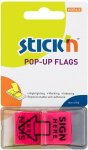 - Pop-up Sign Here Printed Flags 45X25MM Neon Pink Box Of 12
