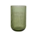 Ribbed Green Glass Hi-ball
