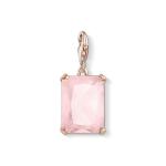 Charm Pendant Large Pink Stone