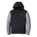 Harley Davidson Men& 39 S 120TH Anniversary Deflector Riding Fleece - Black & Quiet Shade M