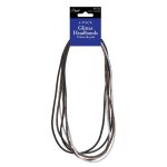 Diane Head & Pony Tail Holders Glitter Silver Gold & Black Silicone 6 PACK