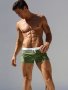 Men's Swim Boxers Swimsuit Shorts Pants With Drawstring Sexy Men's Underwear Summer Beach