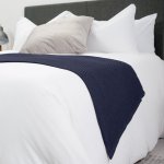 Waffle Throw - Navy