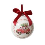 Polyfoam Bauble With Car Image 10.5CM