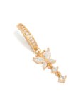 Goldair Gold Plated Surgical Steel Cubic Zirconia Butterfly Curved Belly Ring
