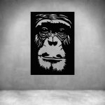 Gorilla With Soulful Eyes - Grey L 690 X H 1000MM