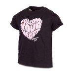 WBG110 Black Follow Your Heart Girls Tee - 13 To 14