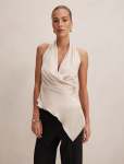 Isabella Drape Detail Top - 16 Champagne