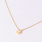 Half Moon Gold Pendant Necklace - Gold