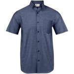 Mens Short Sleeve Viscount Shirt Navy