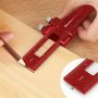 Upgrade Your Woodworking With This Precision Pocket Ruler: Aluminum Slide Ruler With Inch And Metric Measurements T-Type Scribing And Square Layout Tool With Slide Stops