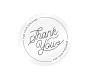 Clear Thank You For Your Purchase Stickers 7CM Round - Pack Of 100