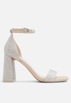 Lusita Ankle Strap Block Heel - Other Beige