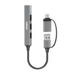 Connect 4- USB 3.0 Hub With Usb-c & Usb-a Connector