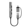 Port Connect 4-Port USB 3.0 Hub With USB-C & USB-A Connector