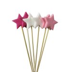 Stars On Stick Pink Mix Pack Of 6