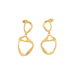 Selene 18CT Gold Drop Earrings - Gold