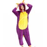 Adults Purple Dragon Onesie - XL