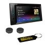 Pioneer AVH-A245BT 6.2 Multimedia Av Receiver & Evo Tweeters & Keyring