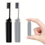 Portable Compact Charcoal Folding Toothbrush - Perfect For Travel Camping And Hiking - Easy To Take And Efficient Teethbrush