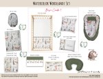 Cot Duvet Bedding Watercolor Woodland Set