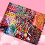 780PCS SET Hair Accessories Hair Tie Hair Clip Rubber Band Barrette Cute Cartoon Colorful Gift Box