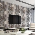 Geometric Square Vinyl Wallpaper Roll: 6M X 17.71" X 236.22" Self-adhesive Waterproof Removable For Bedroom Bathroom Cabinets Sh