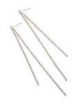 Silver Diamante Dangle Drop Earrings