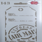 Airmail Luggage Tag Stencil - Mb Pine