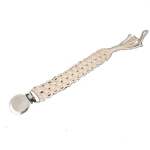 4AKID Crochet Baby Pacifier Clips - Natural