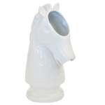 White Ceramic Horse Head Vase Sculpture