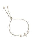 Cubic Zirconia Triple Star Toggle Bracelet